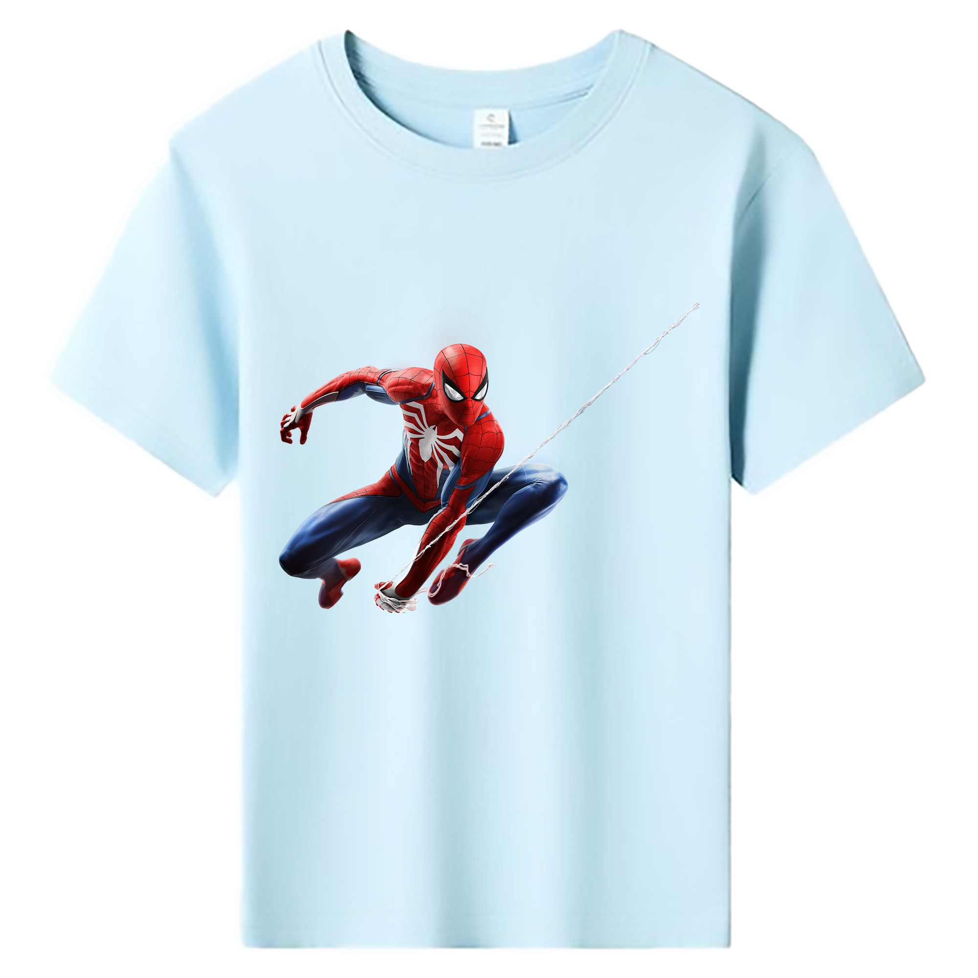 （画像用） Spider Man スパイダーマン 綿100％キッズTシャツ（フロントプリント）